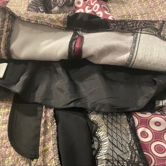 Poleci Wrap Skirt Mixed Fabric Patchwork Purple Sz 8 - Picture 6 of 10